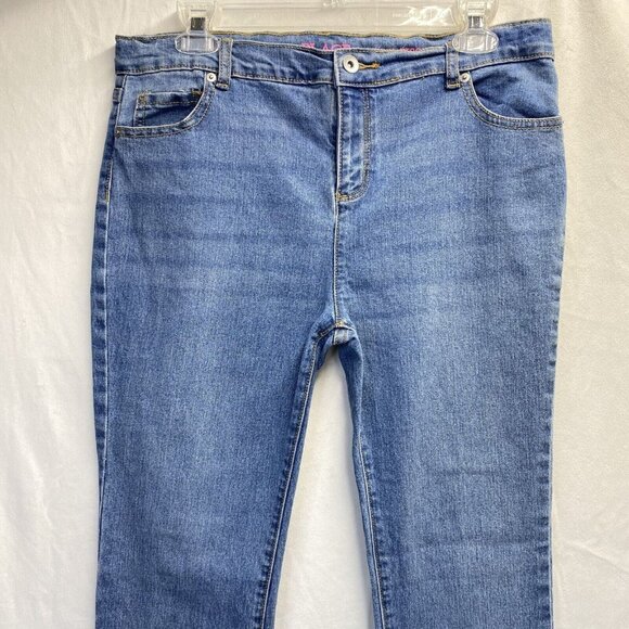 Place Skinny Etroite Adjustable Waist Jeans Girls Sz 18 Light Blue Mid-Rise Used - Picture 13 of 13